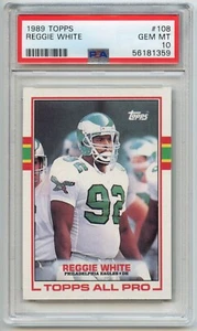 Reggie White 1989 Topps #108 PSA 10 GEM MINT - Picture 1 of 3