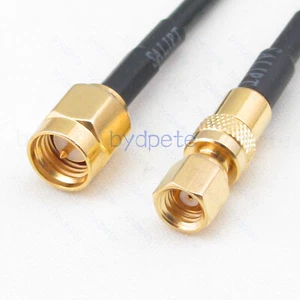 SMC male to SMA male plug RG174 cable RG-174 Coaxial kable Coax 50ohms Pigtail - Picture 1 of 6
