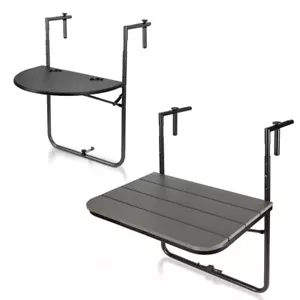 Balkonhängetisch Klappbar Balkontisch Metall Hängetisch Balkontisch 60x40cm - Bild 1 von 13