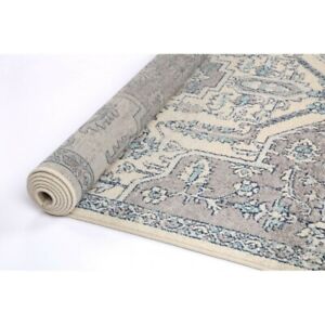 Messina Grey Ivory Medallion Style Traditional Rug Runner 80x300cm **NEW**