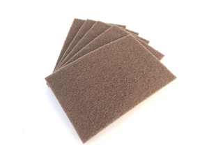 3M 5 Pack Scotch-Brite 7440 Hand Pads Heavy Duty Tan 6" x 9" 18451_X5 - Picture 1 of 1