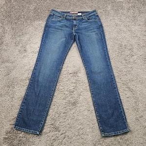 Jeans Levis 518 para mujer 13 L súper bajos lavado oscuro tiro bajo elástico recto 32x33 - Imagen 1 de 12