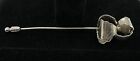 Old Vintage Silver-tone Flower Stickpin Metal Silver Tone Floral Stick Pin 3?