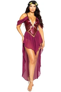 Roma Sexy Wine Goddess Sequin Romper Women Costume Greek Mythology 5001 Size L - Picture 1 of 5