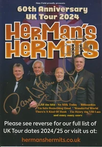 Herman's Hermits Barry Whitwam + 2 HAND SIGNED Flyer Autograph - Picture 1 of 3