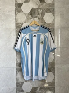 Auténtica Camiseta de Fútbol Argentina #6 Crespo 2006 Casa Copa Mundial AFA Adidas - Imagen 1 de 22