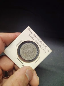 Vintage Does Maniti Dairy Farms Good For Quart Milk Token - Bild 1 von 7