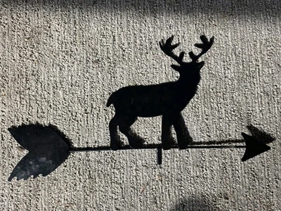 Weather Vane Topper Shooter Deer Arrow 22"W 12"H - Image 1 of 2