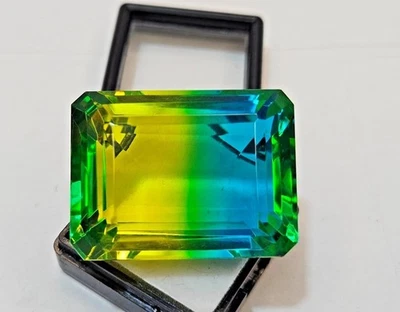 Tourmaline Bi-Colour Emerald Cut 103-105 Ct Natural Loose EGL Certified Gemstone - Image 1 of 4