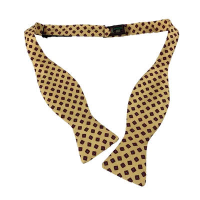 Corbata de moño R. Hanauer para hombre talla única Seda de oro amarillo hecha a mano hecha en EE. UU. Foto 1 de 4