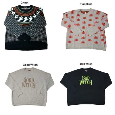 Vince Camuto Damen Strick Langarm Pullover Halloween Sweater - Bild 1 von 3