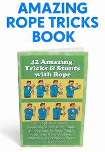 42 INCREÍBLES TRUCOS Y ACROBACIAS CON LIBRO DE CUERDA Clásico Corte y Restauración Trucos Nudos Punta - Imagen 1 de 12
