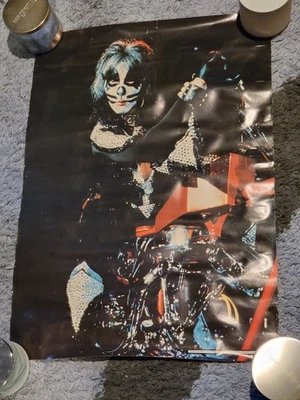 KISS VINTAGE 1976 PETER CRISS CHOPPER AUCOIN MGT PRO ART ORIGINAL NOS POSTER - Image 1 of 4
