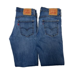 Lot of 2 Levi's 511 Skinny Fit Jeans Mens 32 X 34 Blue Flex Denim Levis - Picture 1 of 7