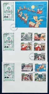 ANGUILLA DISNEY THE NIGHT BEFORE CHRISTMAS STORY FDC SET STAMPS 1981 MNH SANTA - Picture 1 of 4