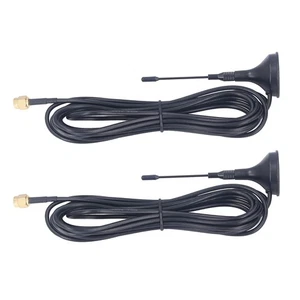 Lot De 2 Antennes à Ventouse GSM SMA GPRS 2G 3G Pour Réception Et Transmission D - Afbeelding 1 van 12