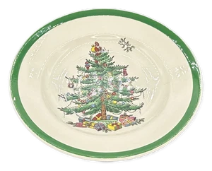 Plato de pan y mantequilla Spode árbol de Navidad Inglaterra de colección - Imagen 1 de 2