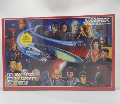 Rompecabezas Star Trek Next Generation 1000 piezas F.X. Schmid EE. UU. Vintage 1993 SELLADO. Foto 1 de 4