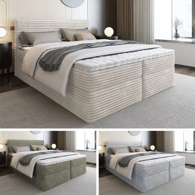 Ehebett Bett Doppelbett Boxspringbett SENO mit Bonell-Matratze , 2 Bettkästen - Bild 1 von 4