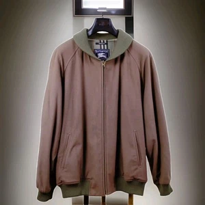 BURBERRY Vintage 90s Harrington Herren Wolle/Kaschmir Farbe Schlamm innen Check XL - Bild 1 von 4