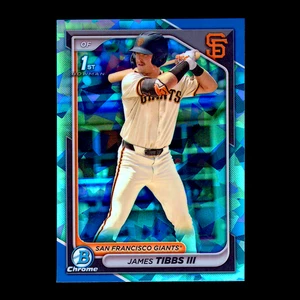 2024 Bowman Chrome Draft James Tibbs III 1st Sapphire Refractor #BDC-40 Dodgers - Picture 1 of 2