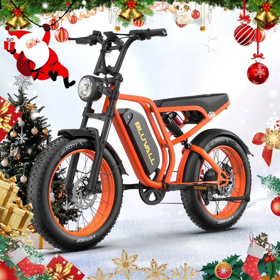 Bluvall Electric Bicycle 48V 16AH 750W Mountain Bike 20" Full Suspension Ebikes - image 1 of 1