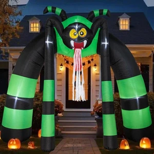 11 FT Halloween Aufblasbarer Spinnenbogen - Halloween Aufblasbar Outdoor Deko... - Bild 1 von 9