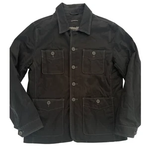John Varvatos U.S.A. Workwear Jacke Knopfleiste Chore Mantel schwarz Große L - Bild 1 von 7