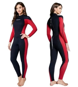 Traje de neopreno de cuerpo completo para mujer Ravani negro/rojo, XXL/XL (ver medidas en fotos - Imagen 1 de 13