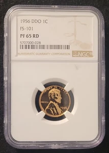 1956 Lincoln Cent • DDO • PF65RD • Double Die Obverse • Proof - Picture 1 of 4