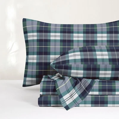 - Sábanas a Cuadros, Juego de 4 Piezas, Tartán Escocés Navidad Geométrico Vintage... Foto 1 de 4