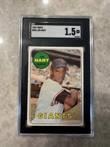 1969 Topps #555 Jim Hart San Francisco Giants MLB Baseball Card SGC 1.5 MLB - Picture 1 of 4