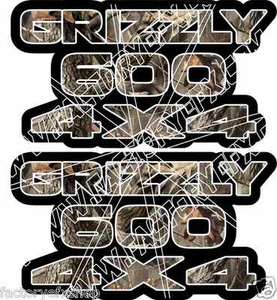 Grizzly 600 4x4 Camuflaje Tanque de Gas Gráficos Calcomanía Adhesiva Atv Quad plástico ventana de coche - Imagen 1 de 2