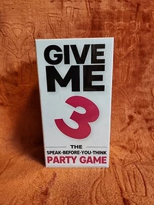 GIVE ME 3 Speak-Before-You-Think Party Game – New Conversation Starter - Picture 1 of 5