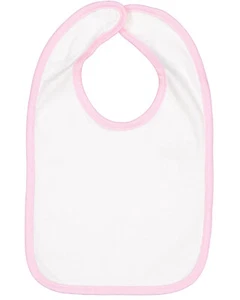 Pack Of 3 Rabbit Skins RS1004 Infant Combed Ringspun Contrast Trim Bib - Picture 1 of 2