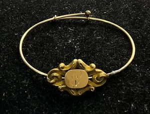 CQ35 Vintage Babyarmband Gold Filled Victorian Style - Bild 1 von 6