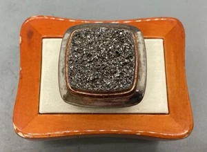 Milor Italien Sterlingsilber Druzy Quarz Ring-Größe 10 - Bild 1 von 6