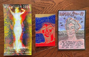 WES WILSON FAMILY OWNED POSTCARD LOT BG 45 PSYCHEDELIC SOULTION & POSTER EVENT - Picture 1 of 2