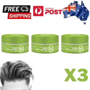 3x RedOne Green Matte Aqua Hair Styling Wax - Strong Hold & Natural Matte Finish - Picture 1 of 3