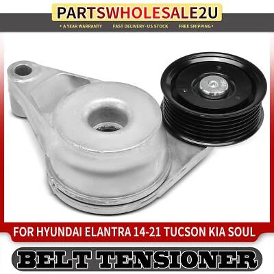 Belt Tensioner w/ Pulley for Hyundai Elantra 2014-2021 Elantra GT 2016-2020 Gas - Image 1 of 4