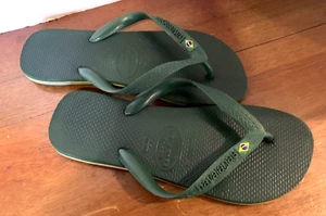 Men's Havianas Brasil 41-42 Colors Dark Green Flip Flops US size 9;Eur size 43/4 - Picture 1 of 13