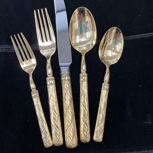 Yamazaki Ataria 24K Gold 5 Piece Place Setting BRAND NEW - Picture 1 of 3