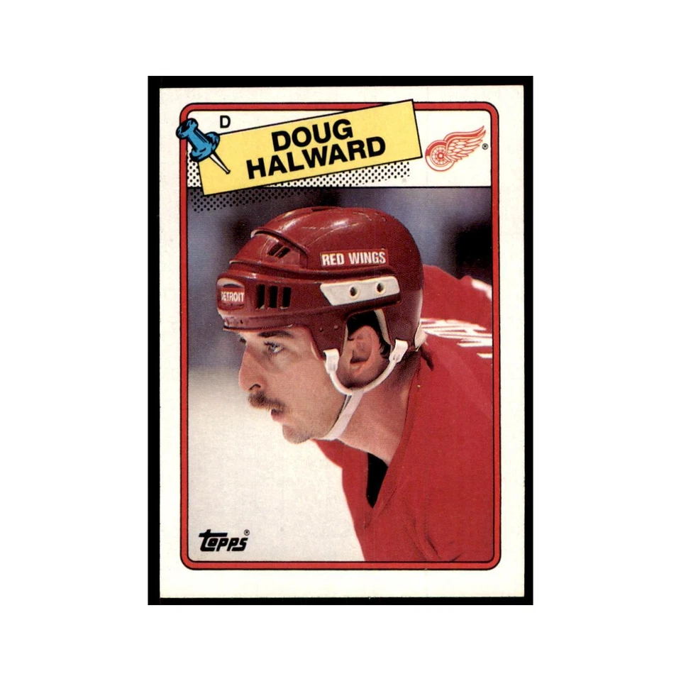 Doug Halward 1988 Topps #113 Detroit Red Wings Hockey Card NM - Image 1 of 3