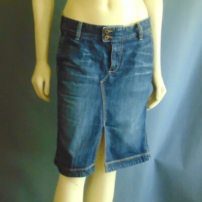 Adriano Goldschmied Distressed Denim Skirt 28 R - Image 1 of 4