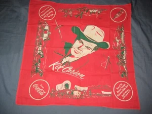 Vintage Drink Coca Cola Kit Carson Wagons Bandana Old Coke Cloth Item - Picture 1 of 2