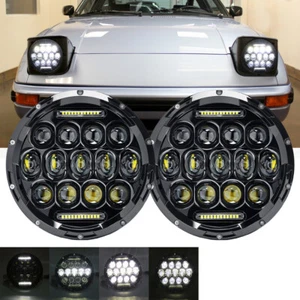 7inch LED Headlights with DRL High Low Beam for Mazda 90-97 Miata MX5 79-85 RX7 - Picture 1 of 12