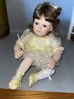 Kylie Ballerina Porcelain Cloth Doll by Ashton-Drake Galleries 10” Seating Bomar