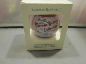 Hallmark 1982 Norman Rockwell Satin Ball Ornament KOSTENLOSER VERSAND - Bild 1 von 8