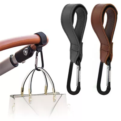 Buggy Clips Baby Pram Pushchair Leather Hooks Stroller Universal Clip Bag AU NEW • 15.25$
