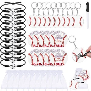 Hinly 81 Pcs Baseball Party Gifts Favors Baseball Keychain for Boys Baseball ... - Picture 1 of 6